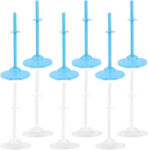 BESPORTBLE 20Pcs Doll Stand Holder Support Frame for Dolls Includes Transparent Blue Accessories Safe for Displaying Dolls and Action Figures