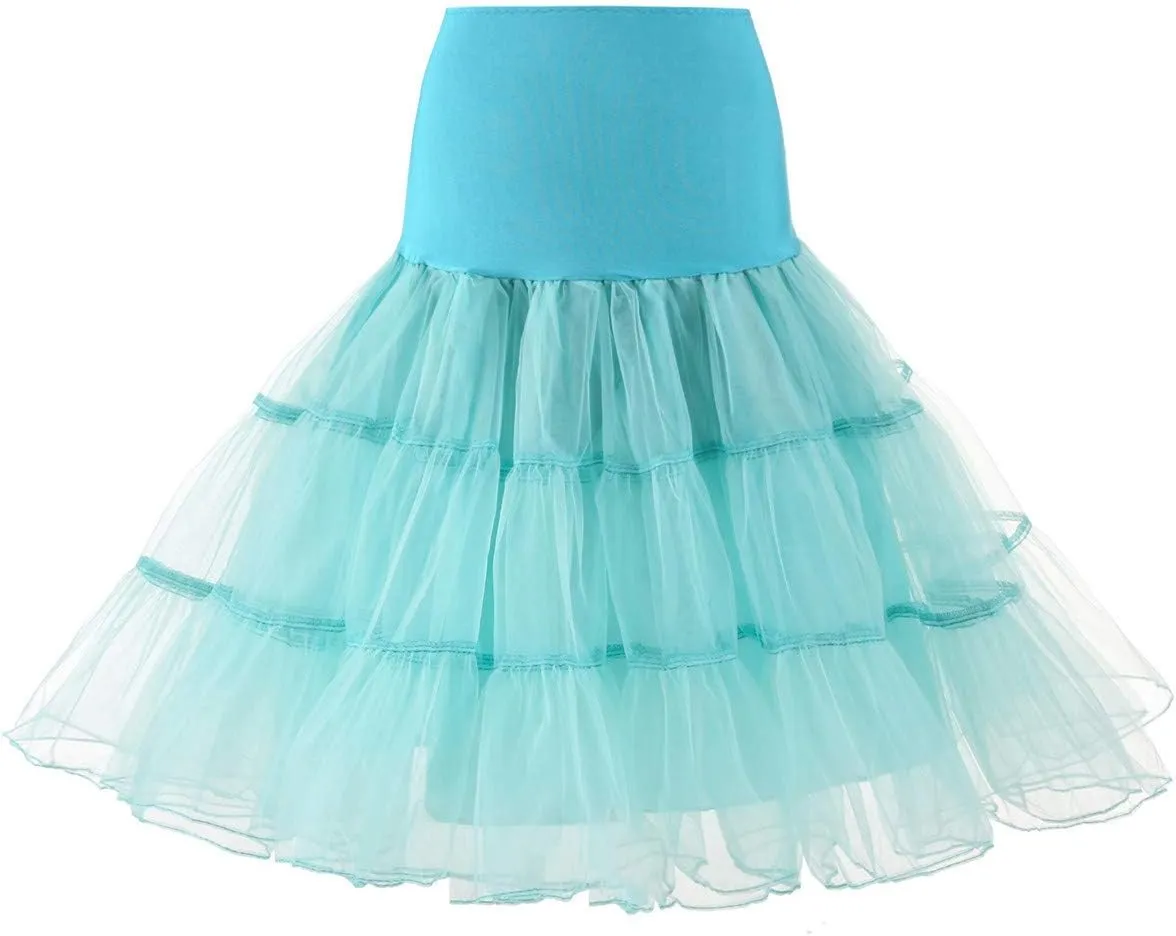 BIFINI Vintage Rockabilly Skirt Women's 50s Petticoat Crinoline Underskirt