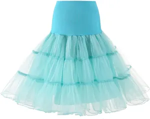 BIFINI Vintage Rockabilly Skirt Women's 50s Petticoat Crinoline Underskirt