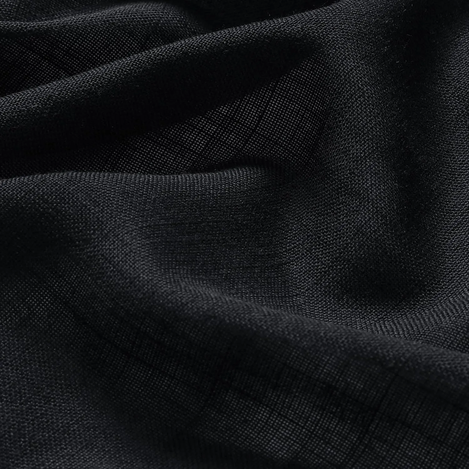 Black Linen Semi Sheer Curtains 96 Inch Length for Living Bedroom 2 Panels Rod Pocket Light Filetring Privacy Linen Blend Cotton Textured Rustic Farmhouse Decor Drapes for Dining Room, W52xL96