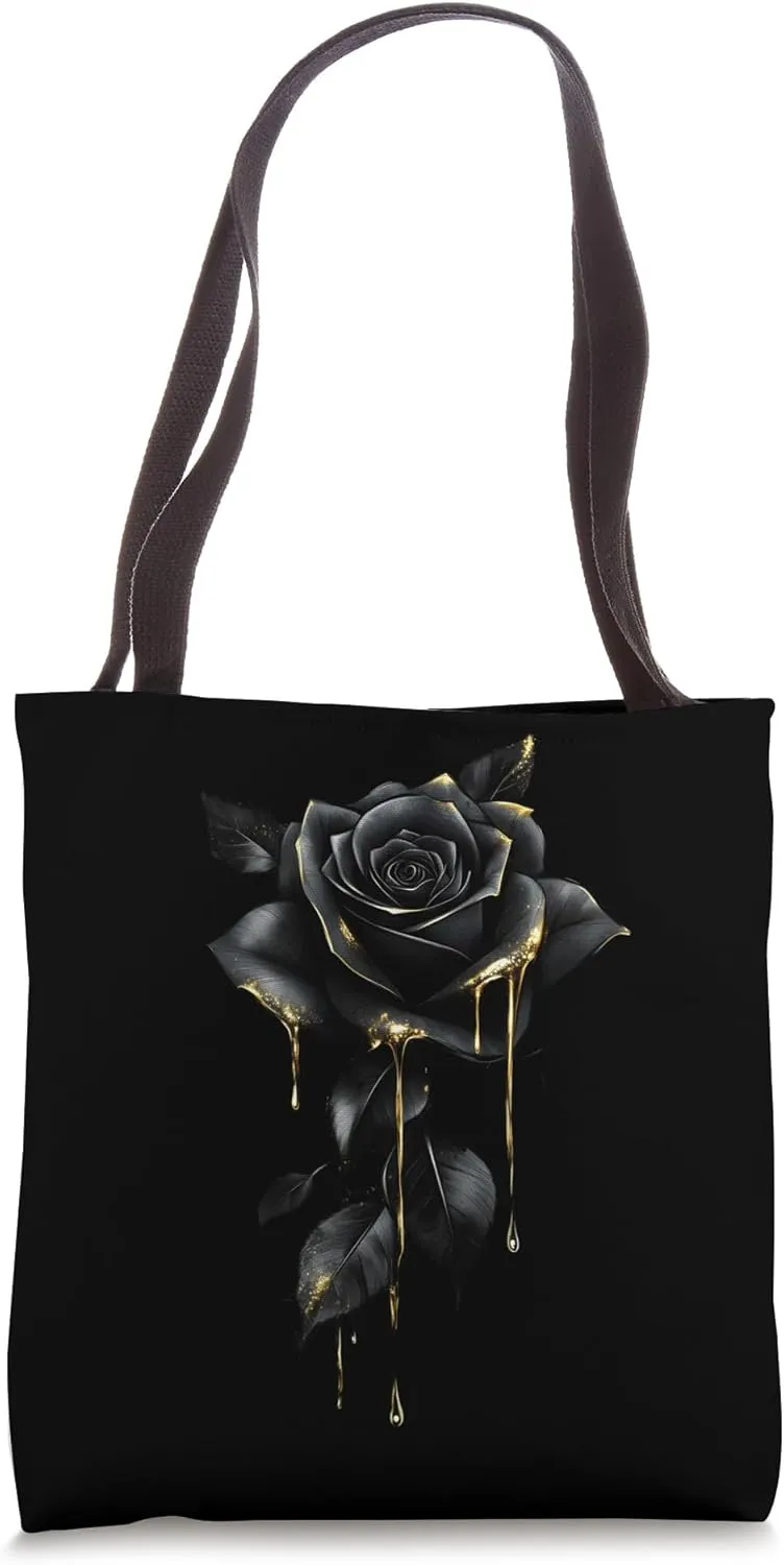 Black Rose Flower Botanist Garden Flower Black Rose Tote Bag