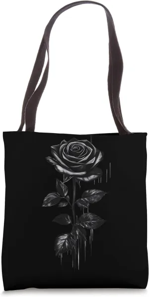 Black Rose Flower Botanist Garden Flower Black Rose Tote Bag