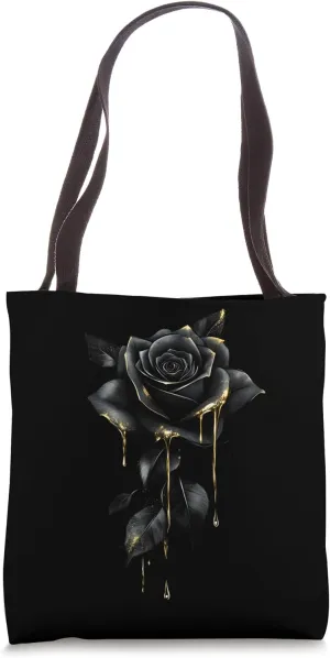 Black Rose Flower Botanist Garden Flower Black Rose Tote Bag