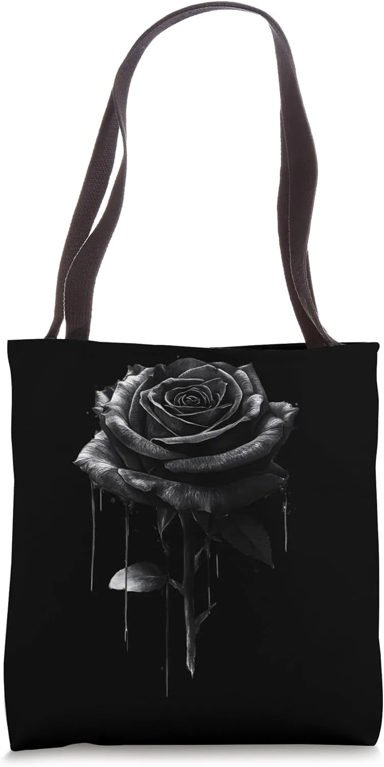 Black Rose Flower Botanist Garden Flower Rose Tote Bag