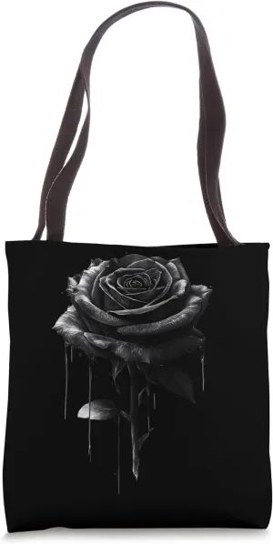 Black Rose Flower Botanist Garden Flower Rose Tote Bag