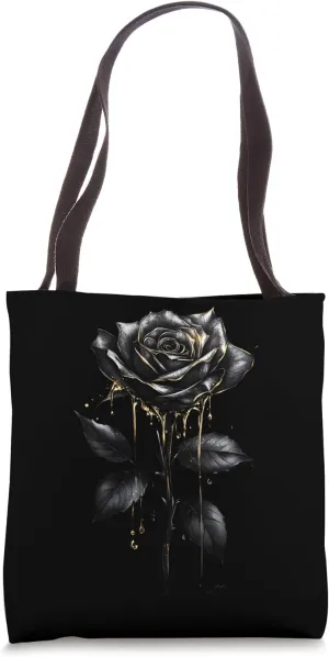 Black Rose Flower Botanist Garden Flower Rose Tote Bag