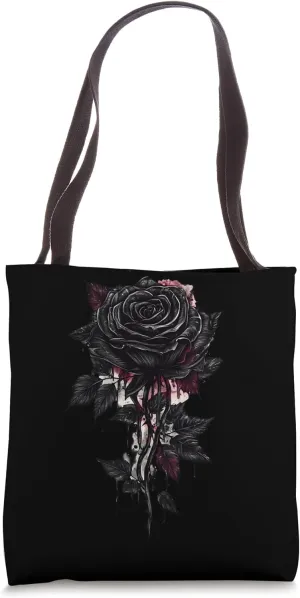 Black Rose Flower Botanist Garden Flower Rose Tote Bag