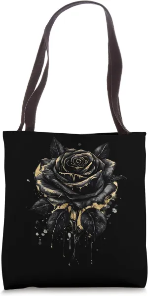 Black Rose Flower Botanist Garden Flower Rose Tote Bag