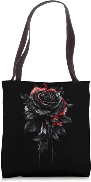Black Rose Flower Botanist Garden Flower Rose Tote Bag