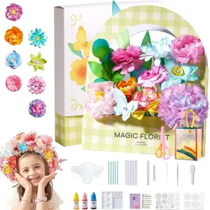 Bloom Joy Magic Petal Flower Kit, BloomJoy Magic Petal Flower Art Kit, Colored Flowers Creative Toys - Fantasy Art-Magical Flowers, More Than A Dozen Kinds of Petals, Free to Match Colors (1-SetB)