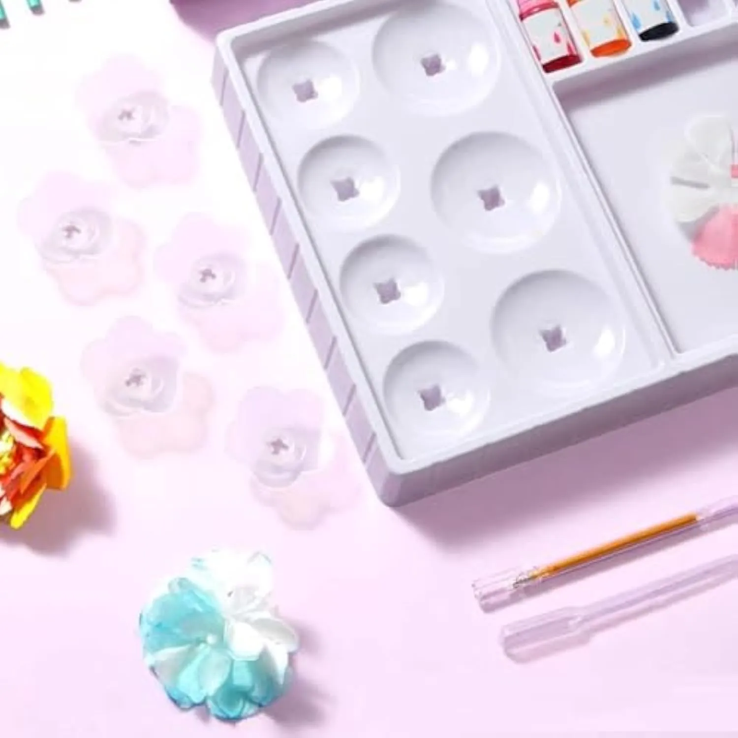 Bloom Joy Magic Petal Flower Kit, BloomJoy Magic Petal Flower Art Kit, Colored Flowers Creative Toys - Fantasy Art-Magical Flowers, More Than A Dozen Kinds of Petals, Free to Match Colors (1-SetB)