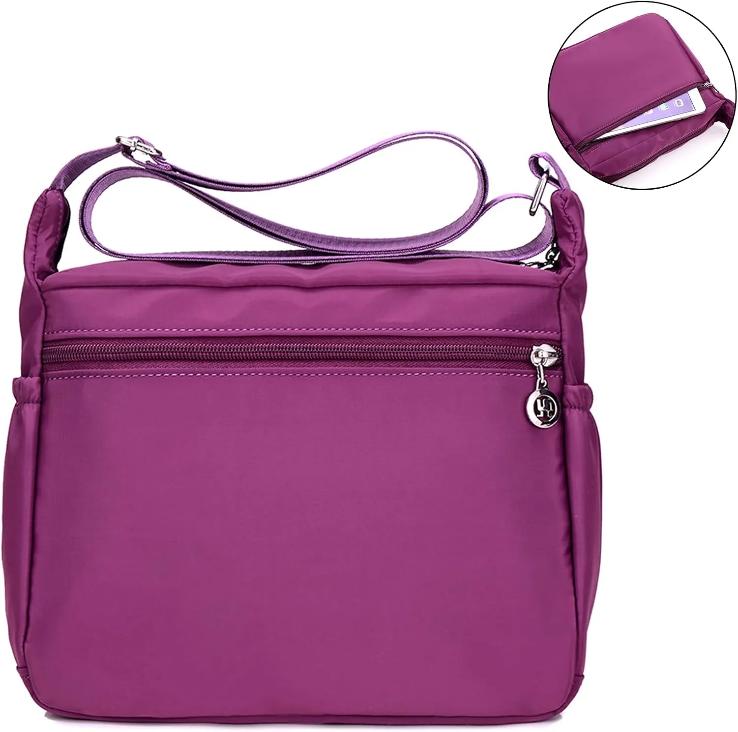 Blostirno Women's Crossbody Bag Nylon Waterproof Shoulder Handbags Purses Travel Bags with Muitipockets