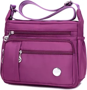 Blostirno Women's Crossbody Bag Nylon Waterproof Shoulder Handbags Purses Travel Bags with Muitipockets