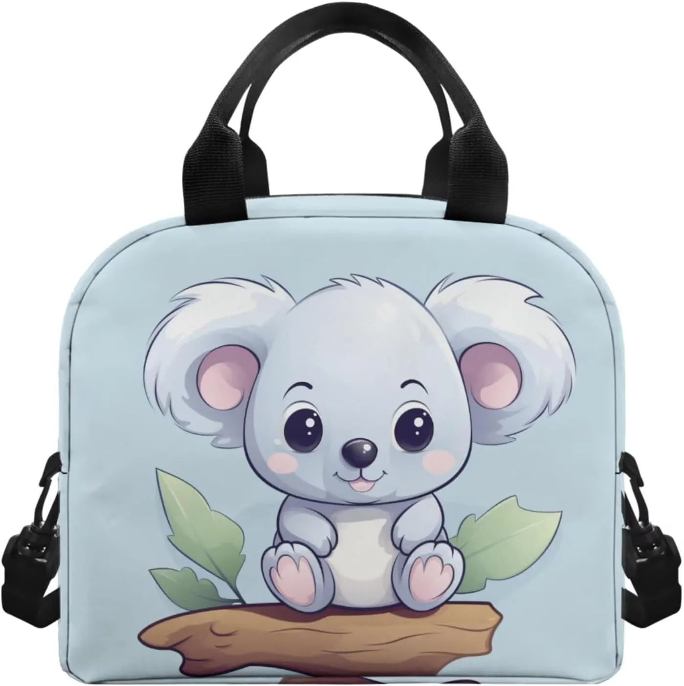Blue Koala Backpack for School Boys 4th Grade Girls Backpack with Lunch Box with Adjustable Shoulder Strap Cute Reading Bookmark and Pencil Box 4Pcs Sets for Kids/Toddler