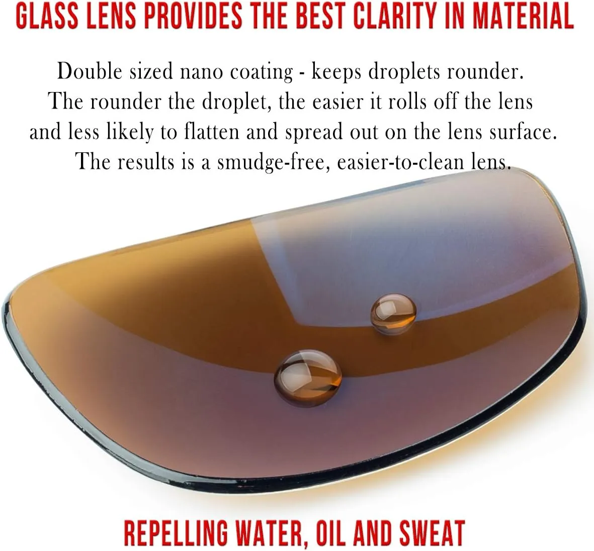 BNUS Polarized Sunglasses with Corning Glass Lens - High Definition, Fashionable, and Scratch-Resistant