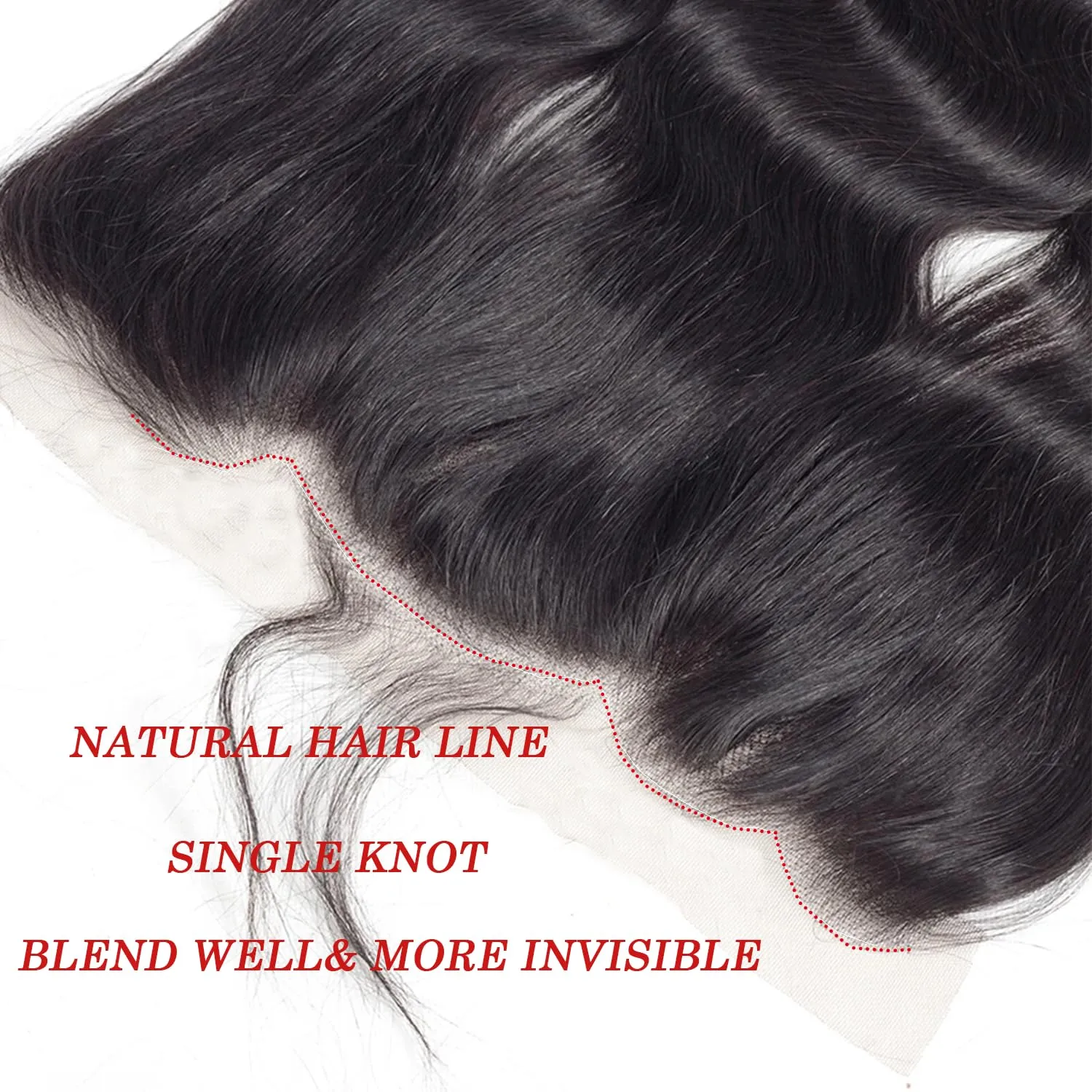 Brazilian 13x4 Human Hair Lace Frontal 20 Inch Body Wave 13x4 Human Hair Frontal 100% Human Hair Lace Frontal With Baby Hair (20 Inch, Black)