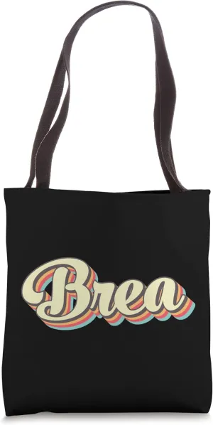 Brea TShirt Retro Art Baseball Font Vintage Tote Bag