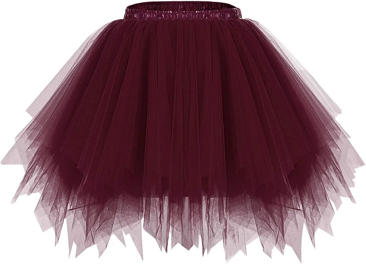 Bridesmay Women's Tutu Skirt 2025 50s Vintage Ballet Bubble Dance Skirts for Cosplay Party