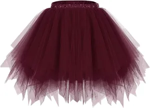 Bridesmay Women's Tutu Skirt 2025 50s Vintage Ballet Bubble Dance Skirts for Cosplay Party
