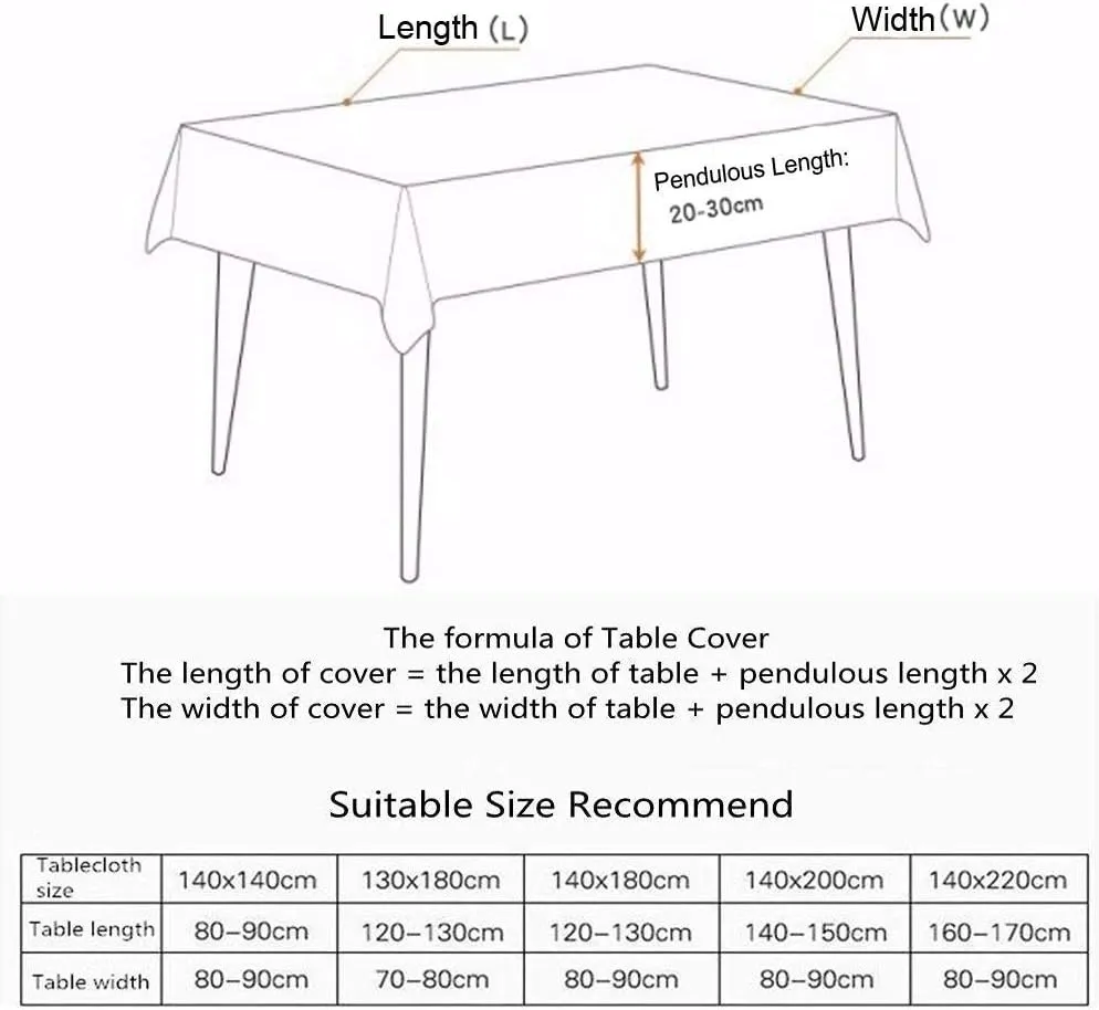 Bringsine Cotton Linen Solid Heavy Tablecloth Rectangle Table Cloth Cover for Kitchen Tabletop Buffet Deco (Oblong, 55 X 87 Inch)