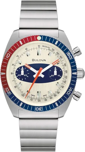Bulova Limited Edition Chronograph A Automatic Off-White Dial Men's Watch 98A251