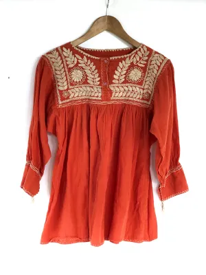 Bunt Orange and Cream Vine Tunic