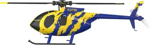 C184 MD500 100 Size Gyro Stabilized RC Helicopter, Remote Control Helicopter for Adult Beginner, 2.4G 4CH Altitur Control RC Aircraft (BNF Version)