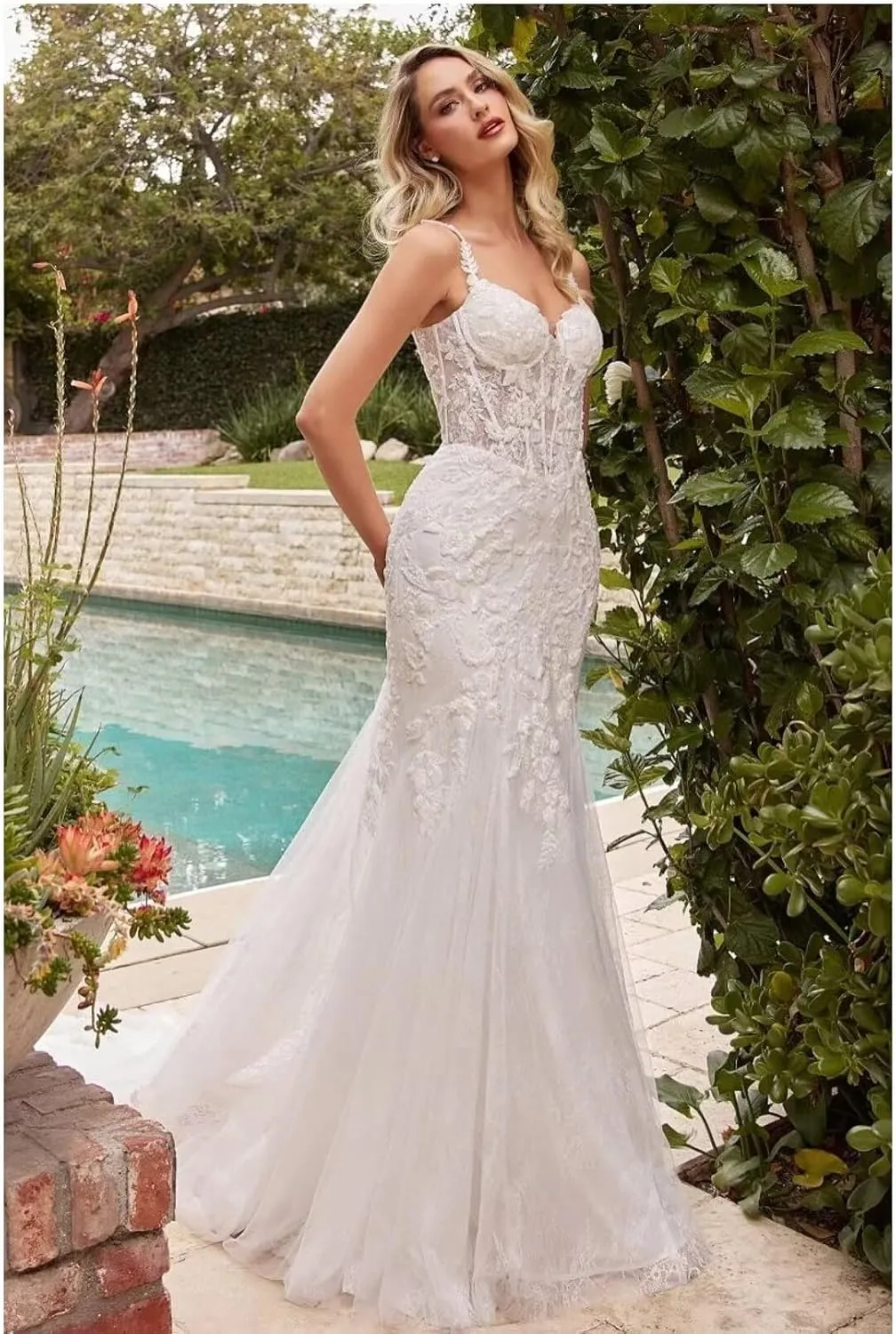 Cadoly Mermaid Wedding Dresses for Bride 2025 Fall V-Neck Modest Tulle Lace Appliques Elegant Boho Beach Bridal Gown