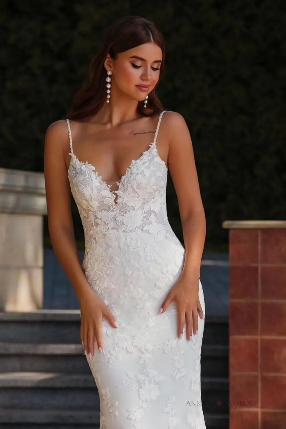 Cadoly Mermaid Wedding Dresses for Bride 2025 Fall V-Neck Modest Tulle Lace Appliques Elegant Boho Beach Bridal Gown