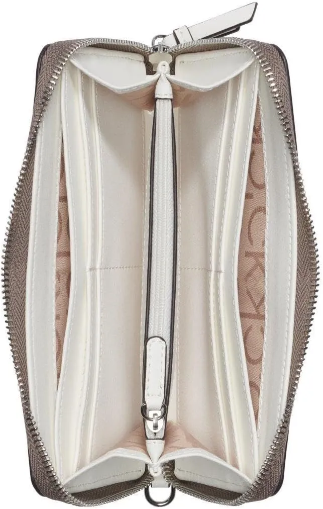 Calvin Klein Key Item Saffiano Continental Zip Around Wallet with Wristlet Strap