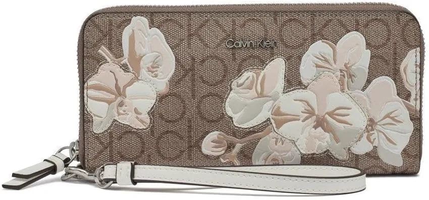 Calvin Klein Key Item Saffiano Continental Zip Around Wallet with Wristlet Strap