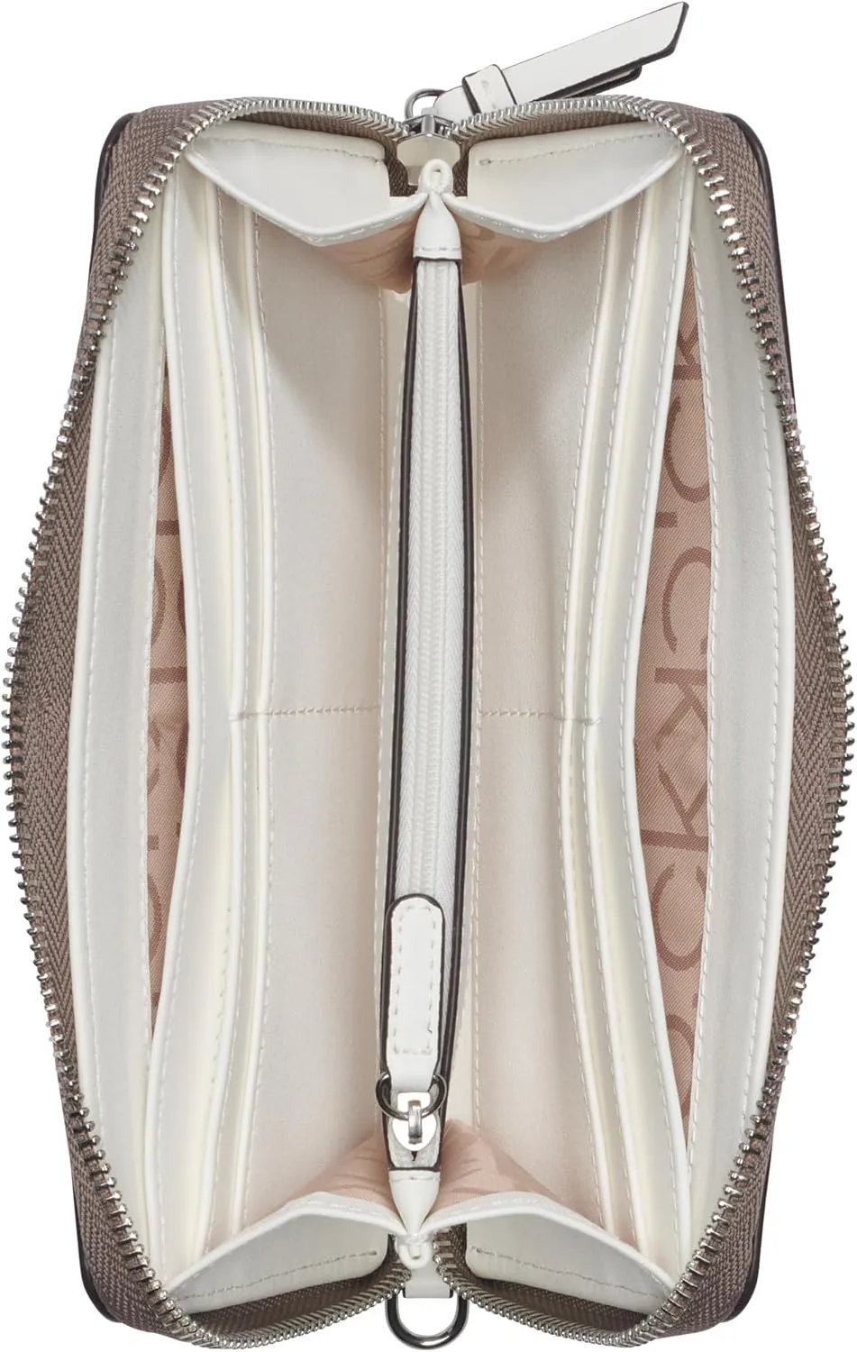 Calvin Klein Key Item Saffiano Continental Zip Around Wallet with Wristlet Strap
