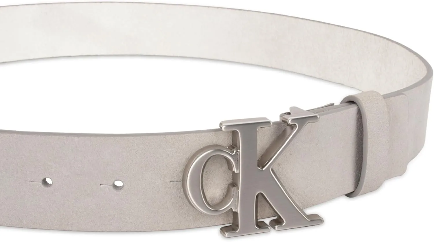 Calvin Klein Men's Casual CK Monogram Cut Out Buckle Belt
