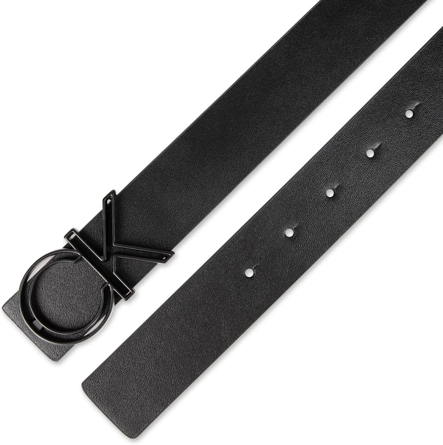 Calvin Klein Men's Casual CK Monogram Cut Out Buckle Belt