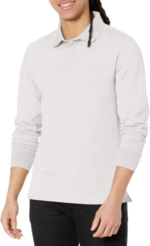 Calvin Klein Men's Long Sleeve Smooth Cotton Polo Shirt