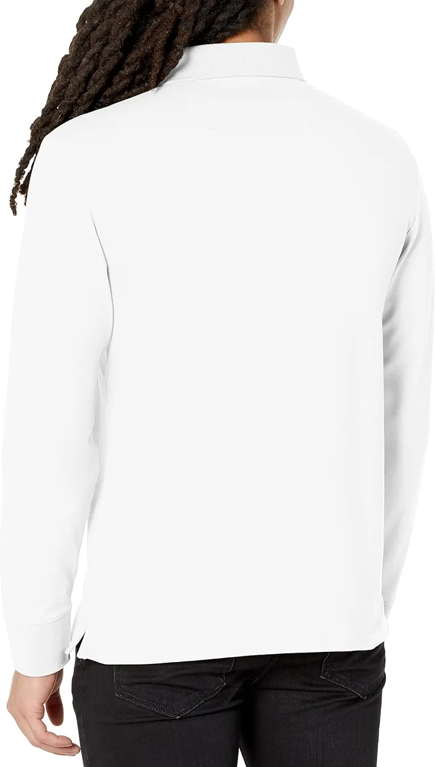 Calvin Klein Men's Long Sleeve Smooth Cotton Polo Shirt