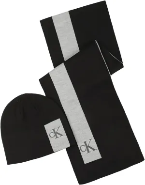 Calvin Klein mens Men's Cuff Hat and Scarf Gift Set