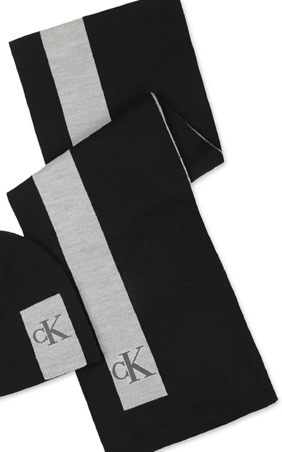 Calvin Klein mens Men's Cuff Hat and Scarf Gift Set