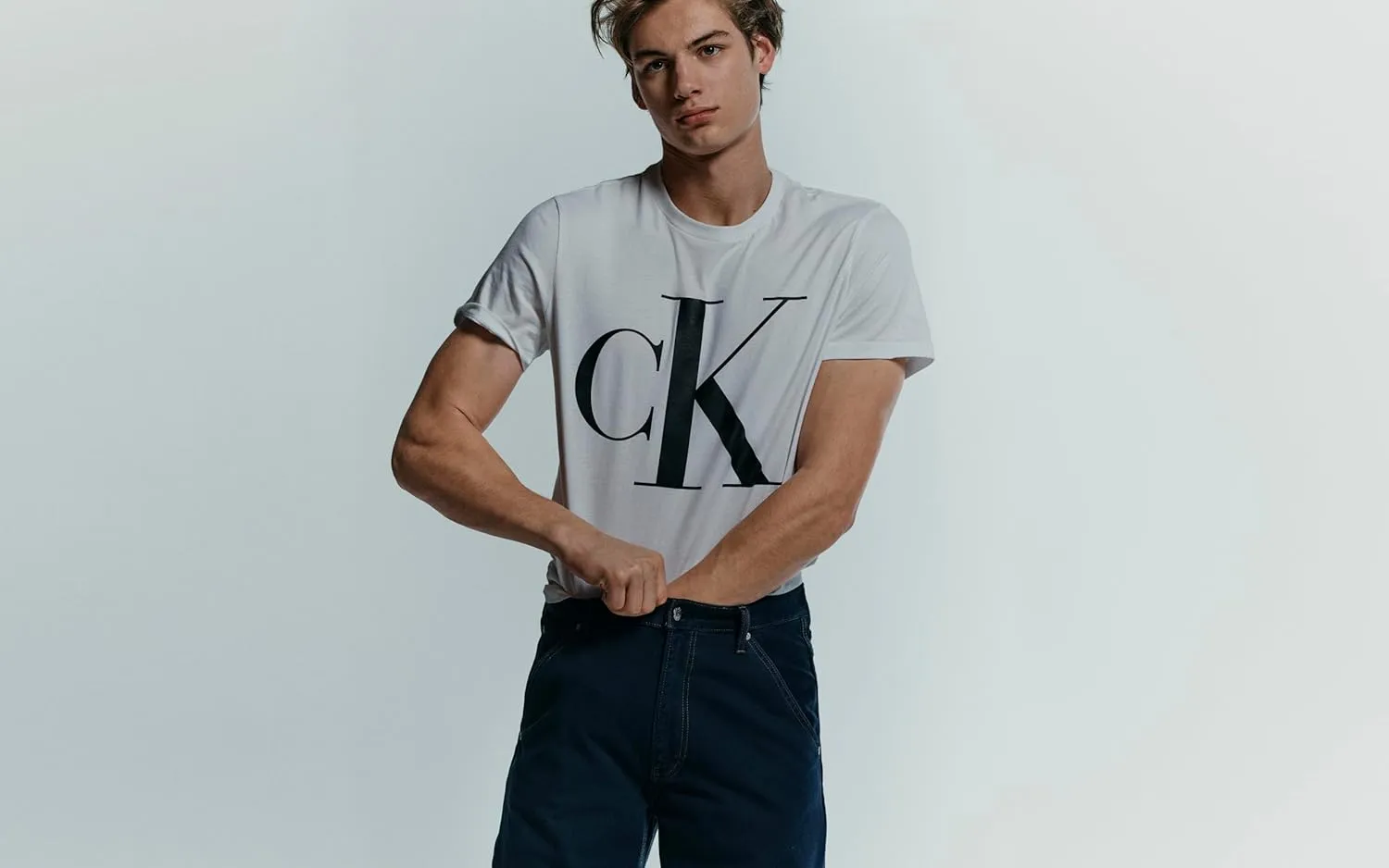 Calvin Klein Men's Monogram Ck Jeans Crewneck T-Shirt
