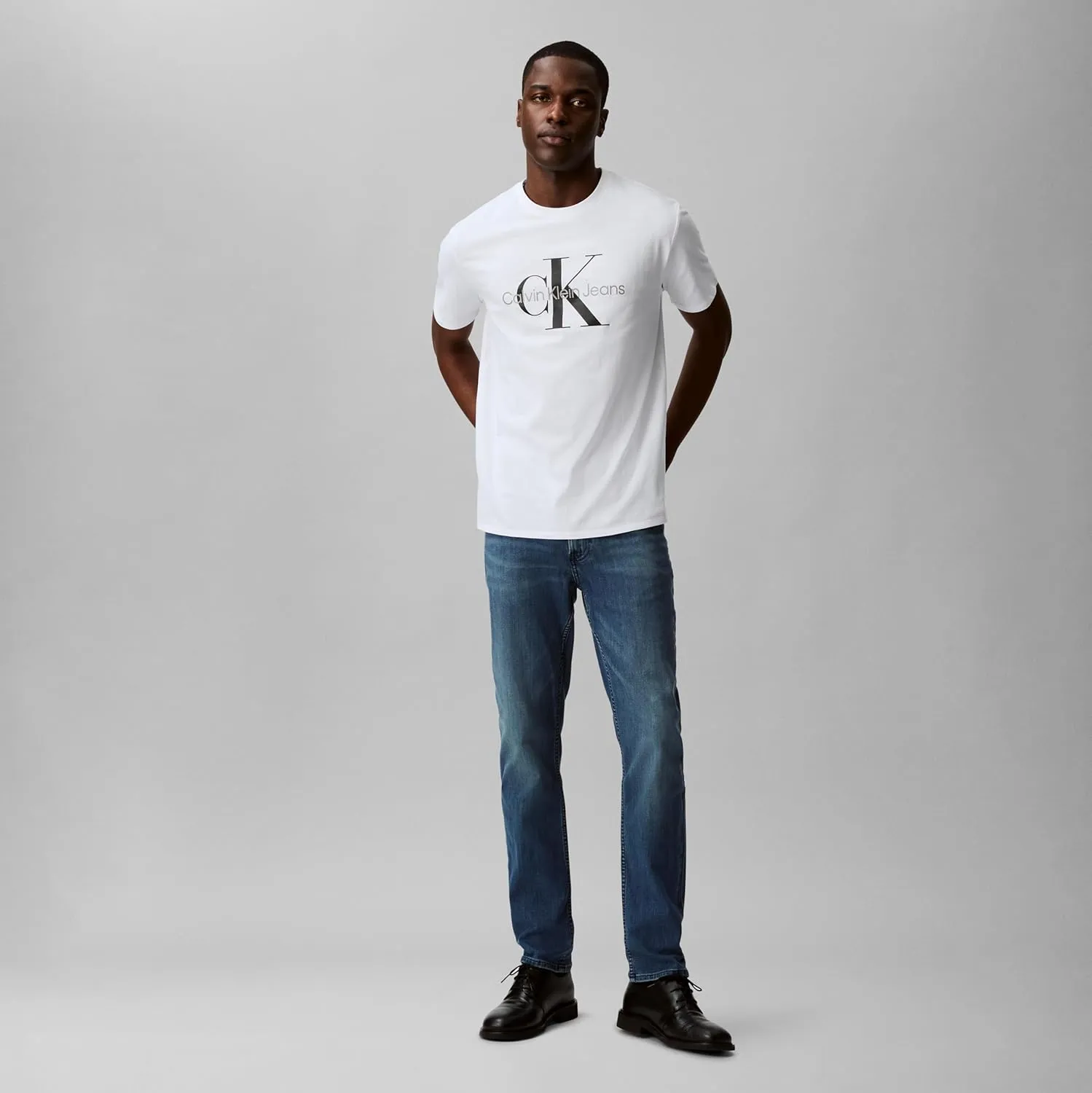 Calvin Klein Men's Monogram Ck Jeans Crewneck T-Shirt