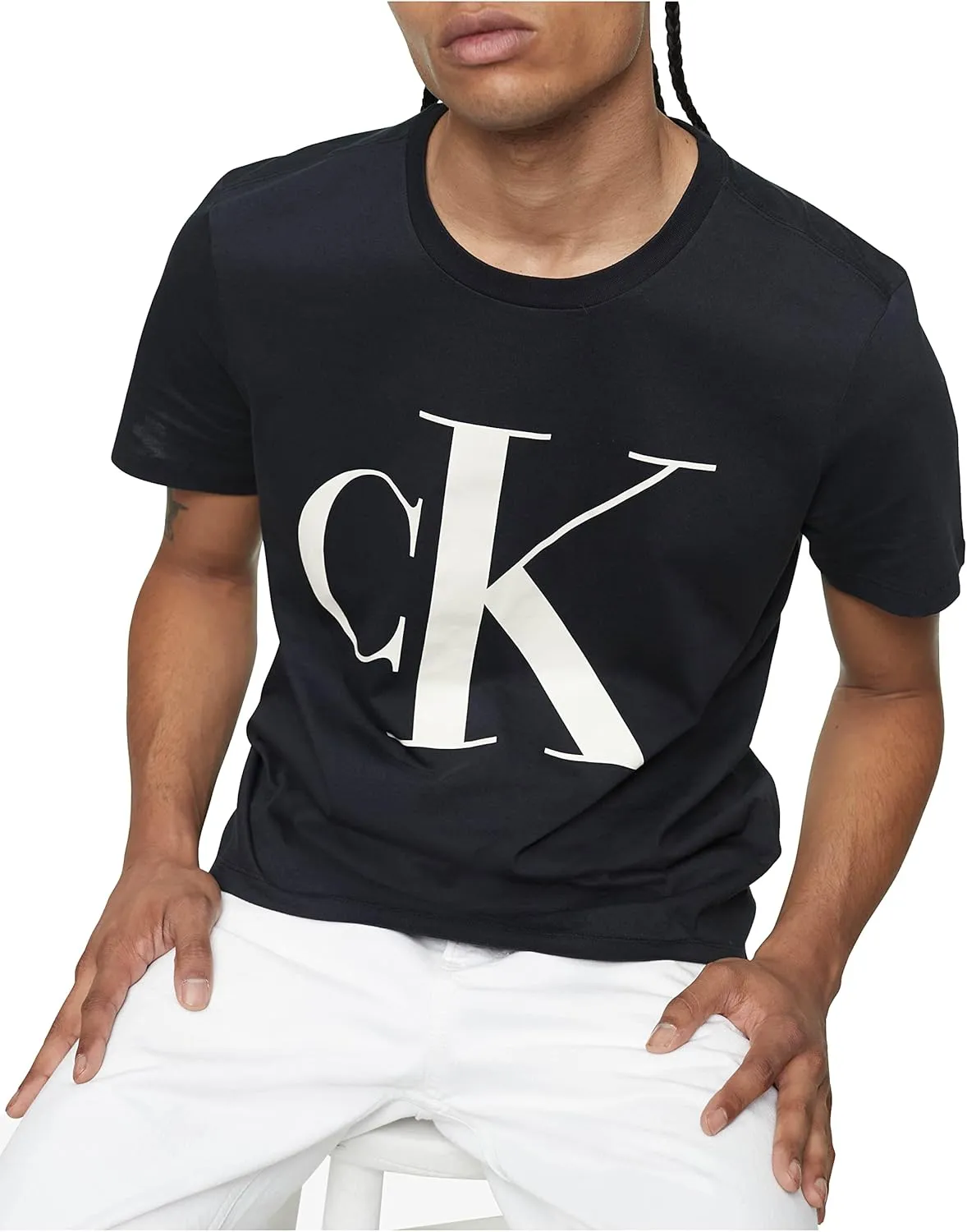 Calvin Klein Men's Monogram Ck Jeans Crewneck T-Shirt