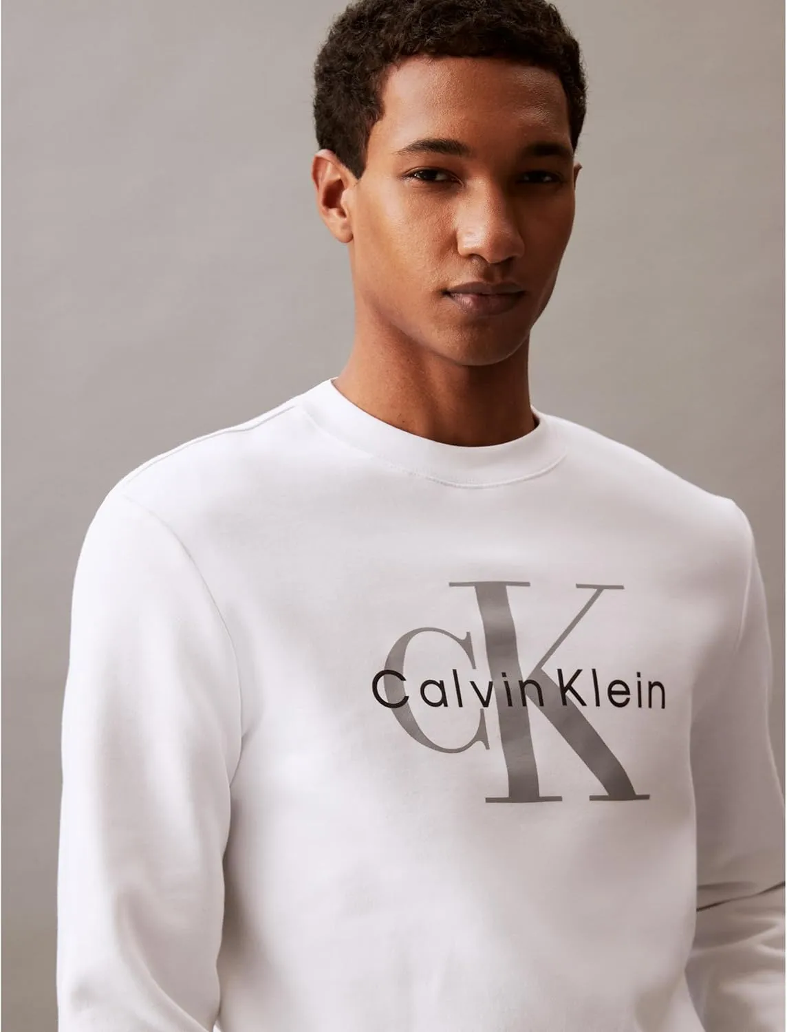Calvin Klein Men's Monogram Logo Crewneck Sweatshirt