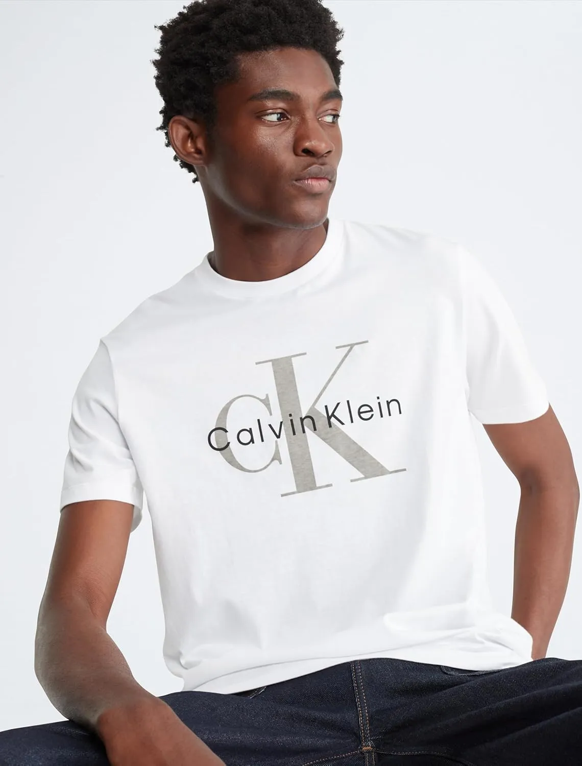 Calvin Klein Men's Monogram Logo Crewneck T-Shirt