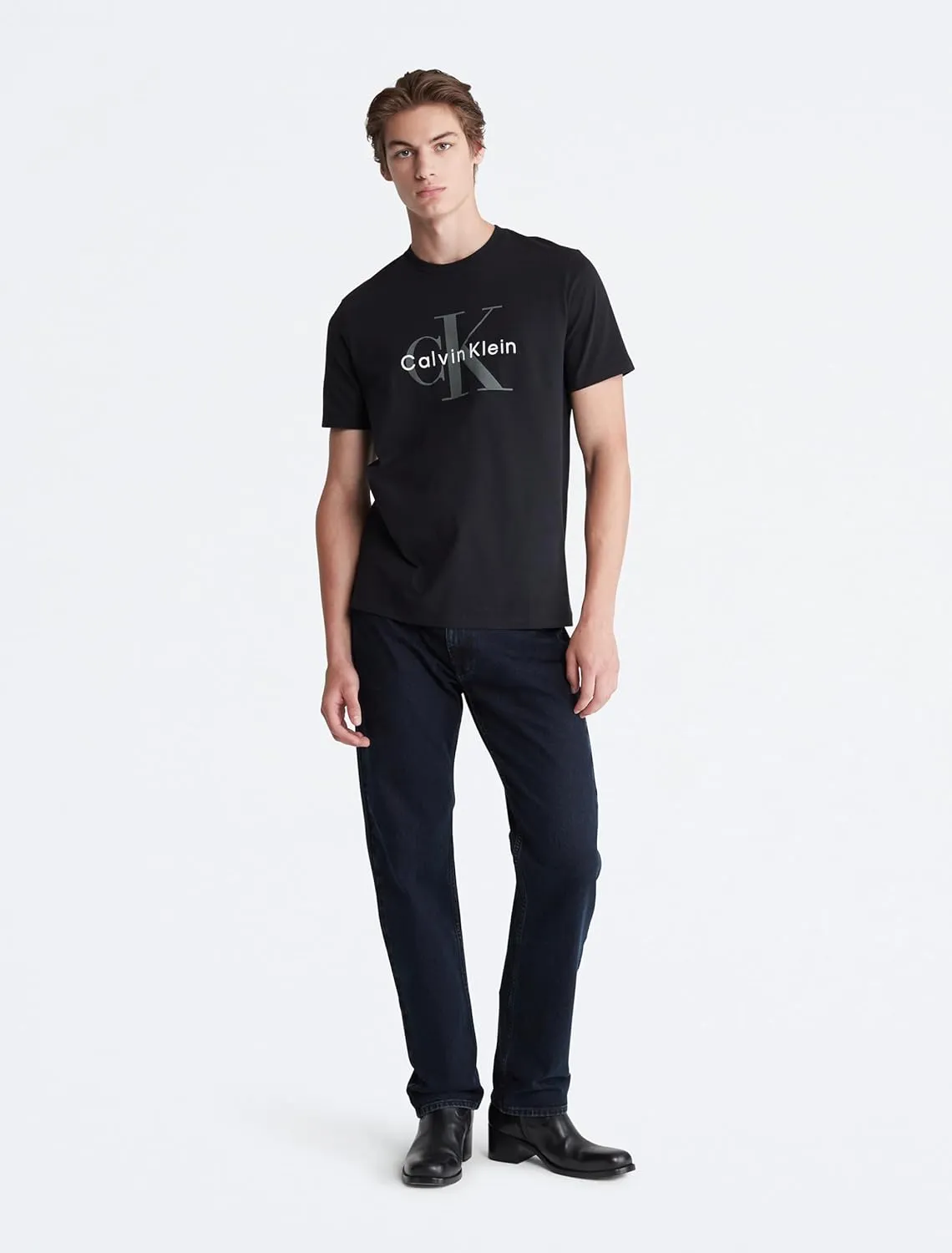 Calvin Klein Men's Monogram Logo Crewneck T-Shirt