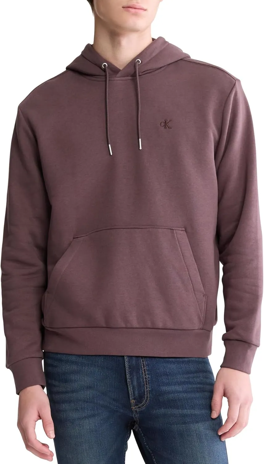 Calvin Klein Men's Monogram Logo Fleece Hoodie