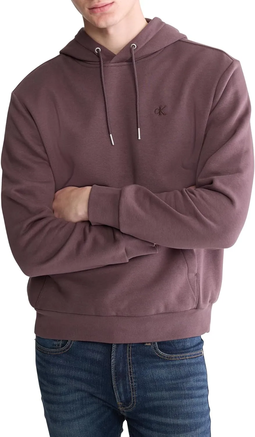 Calvin Klein Men's Monogram Logo Fleece Hoodie