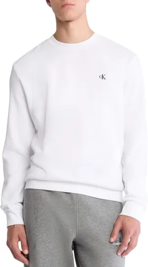 Calvin Klein Men's Relaxed Fit Monogram Logo Fleece Sweatshirt