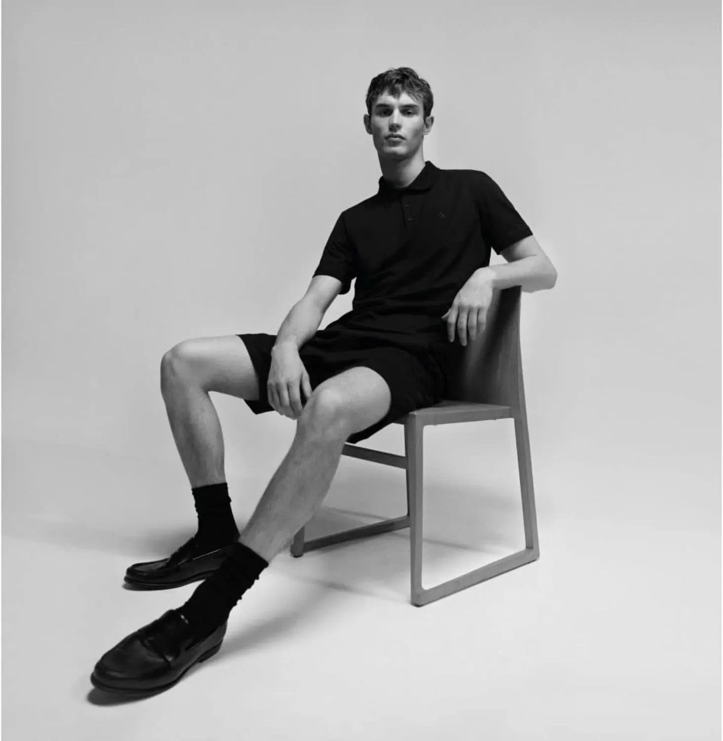 Calvin Klein Men's Smooth Cotton Monogram Logo Polo Shirt