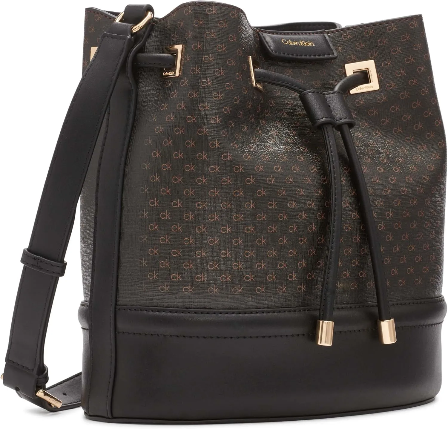 Calvin Klein Women's Ash Crossbody Bag – Vegan Leather, Monogram, 2 Pockets
