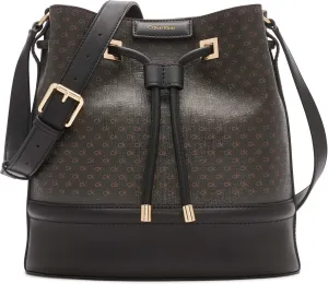 Calvin Klein Women's Ash Crossbody Bag – Vegan Leather, Monogram, 2 Pockets